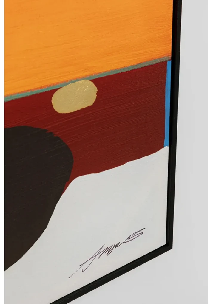Kare Design Abstract Shapes Orange Schilderij Oranje Tinten