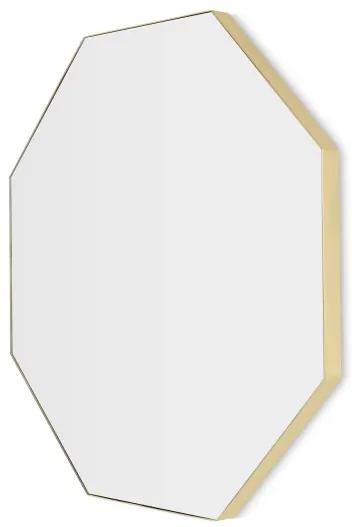 Arles 8-hoekige spiegel, 80 x 80 cm, geborsteld messing