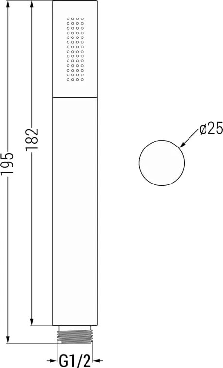 Mexen Kai DR70 inbouw bad-doucheset met 25 cm regendouche, chroom - 77602DR70251-00