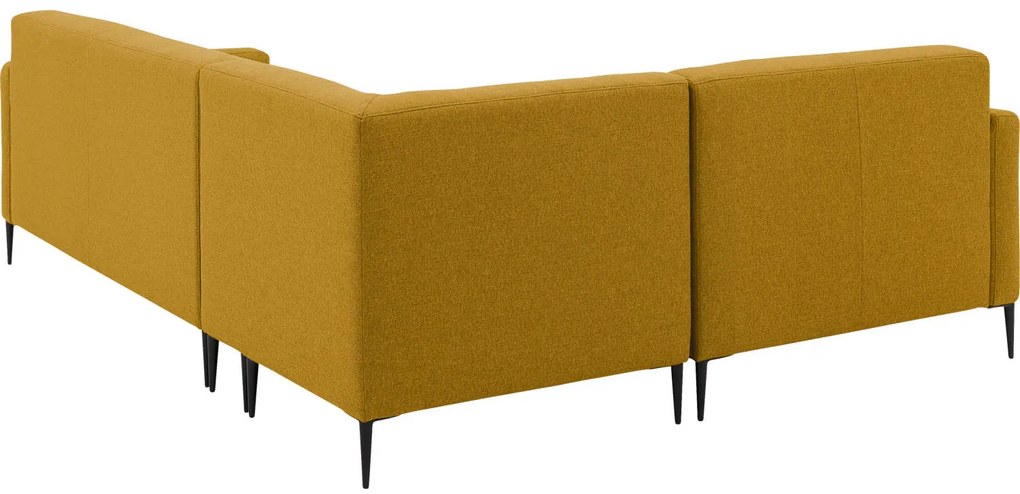 Goossens Key West geel, stof, 2-zits, modern design