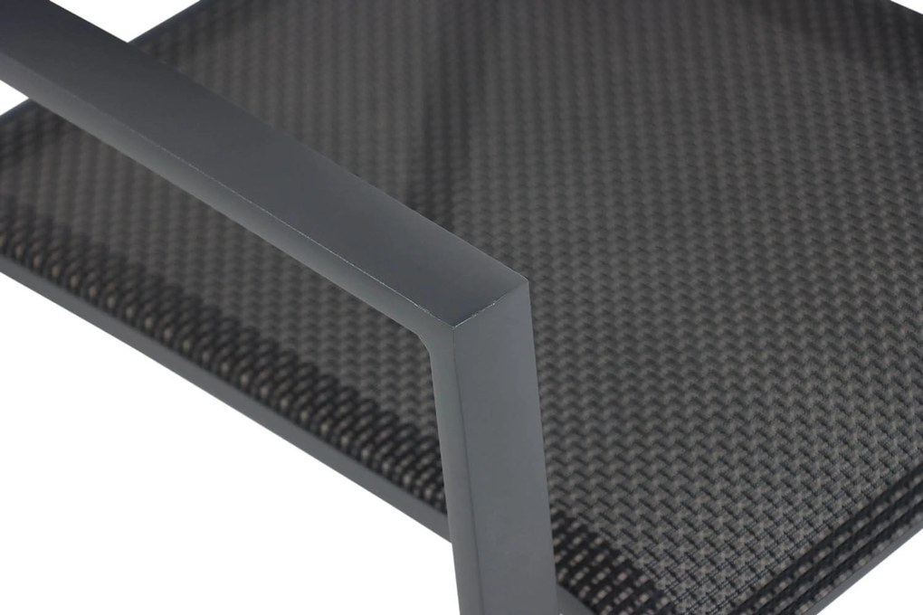 Tuinset 4 personen 100 cm Aluminium/textileen Grijs Lifestyle Garden Furniture Sella/Borello