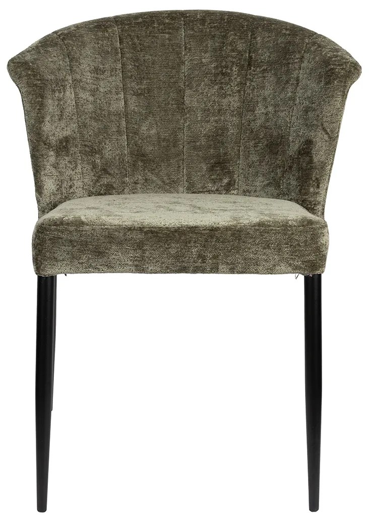 Dutchbone Georgia Groene Eetkamerstoel Vintage Velvet