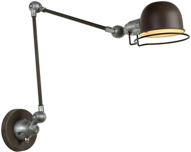 Lucide wandlamp Honore 2 - roest bruin - Leen Bakker