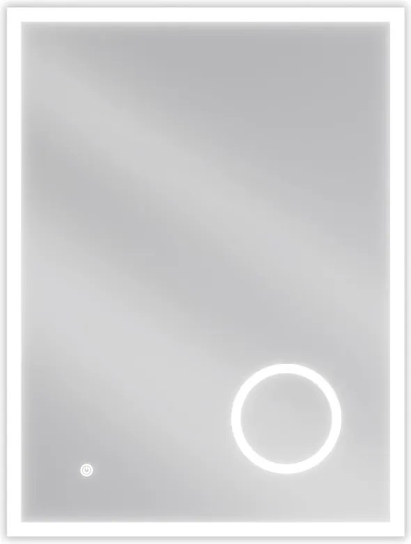 Mexen Kala verlichte badkamerspiegel met cosmeticaspiegel 60 x 80 cm, LED 6000K, anti-condens - 9820-060-080-611-00