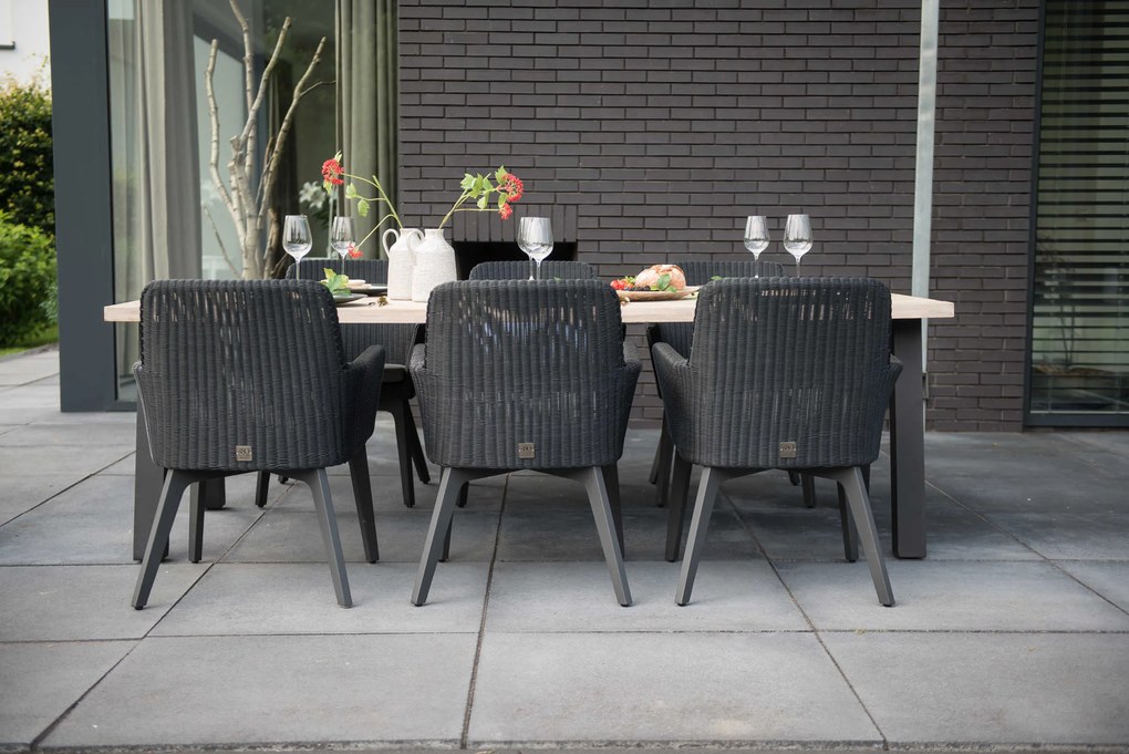 4 Seasons Outdoor | Lisboa dining set derby dining tafel  Tuinset    houtkleur weerbestendig