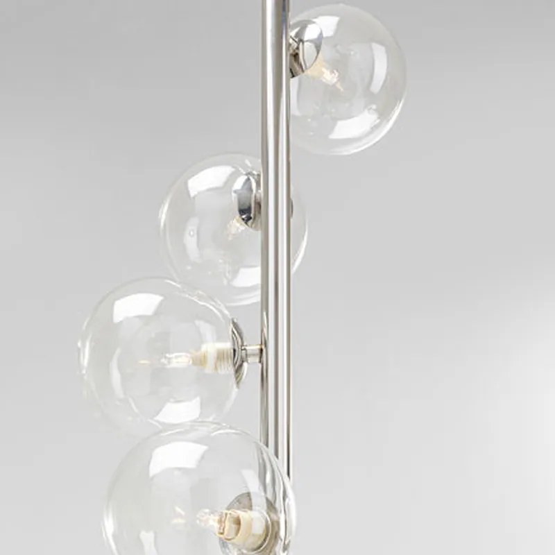 Vloerlamp Met Glazen Bollen Chroom