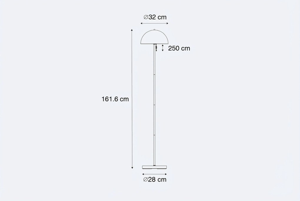 Buiten Vloerlamp Mushroom Zwart Oplaadbaar -staps Dimbaar - Keira Kunststof /Staal Zwart