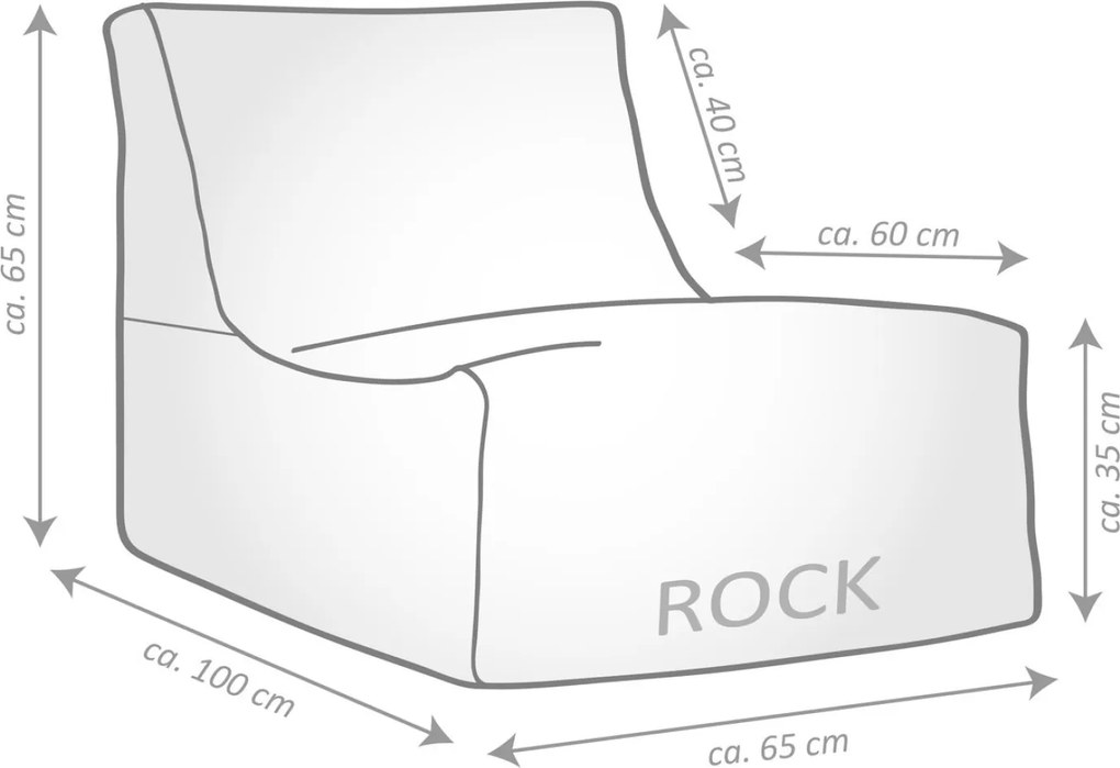Zitzak Stoel Rock Talea - Ivoor