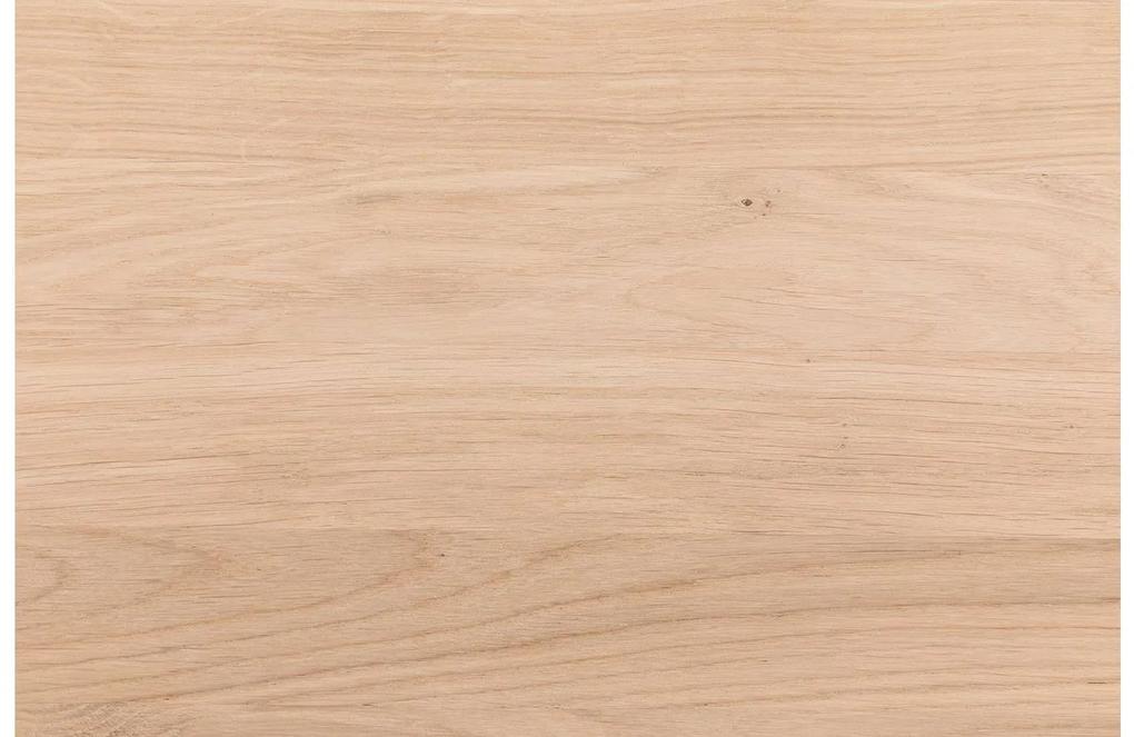Goossens Bijzettafel Oval, hout eiken onbewerkt, stijlvol landelijk, 43 x 65 x 32 cm