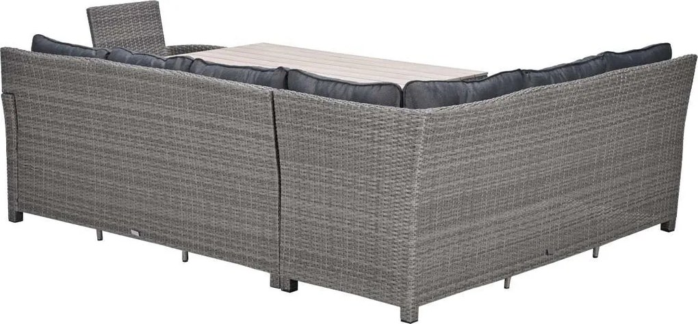 Garden Impressions Jaru lounge dining set 6-delig links - light teak vironwood