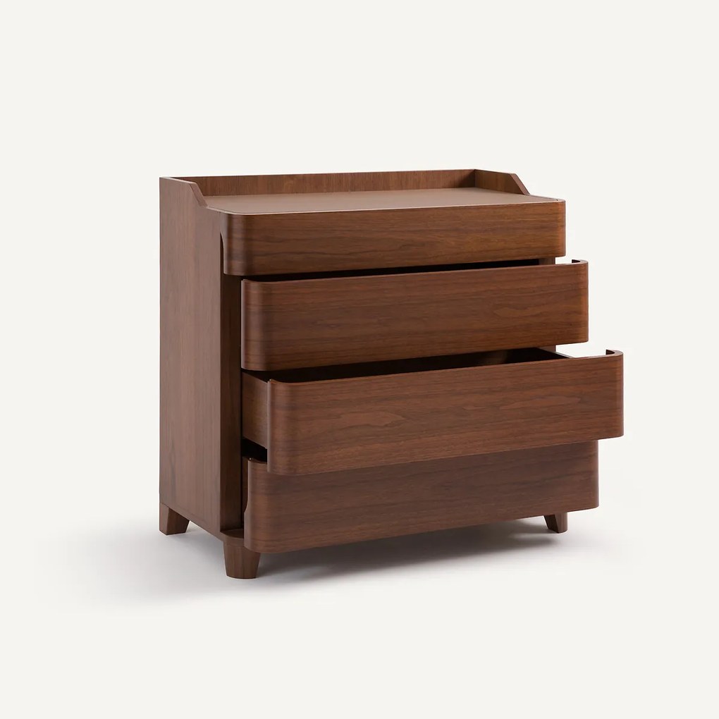 Notenhouten ladekast, JUNIUS, ontwerp Emmanuel Gallina