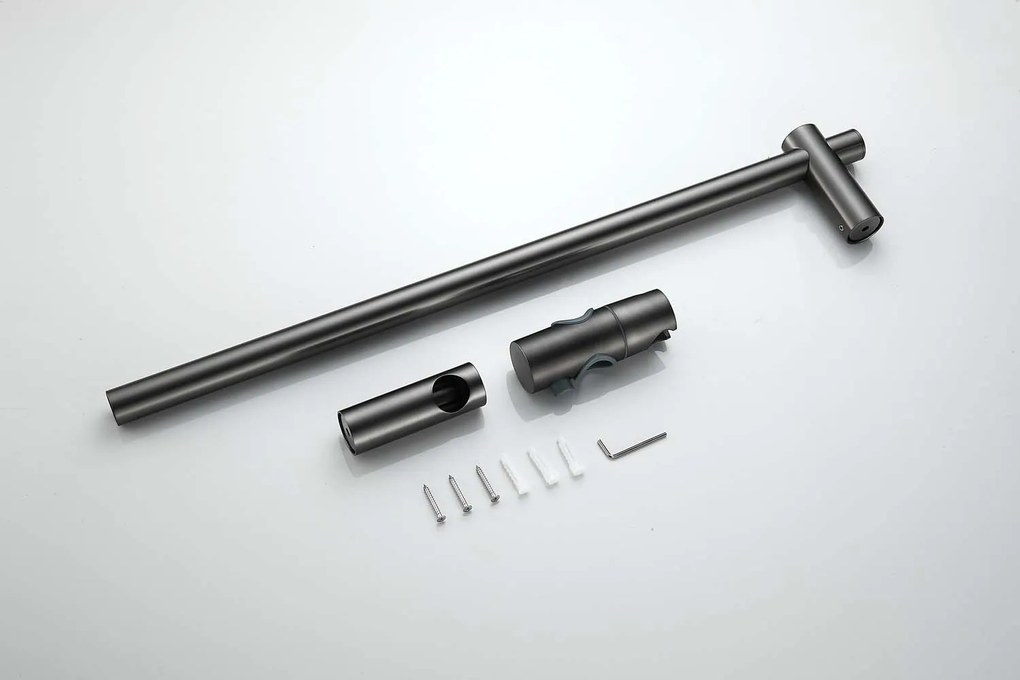 Saniclear Iron glijstangset met Vision handdouche verouderd ijzer - gunmetal