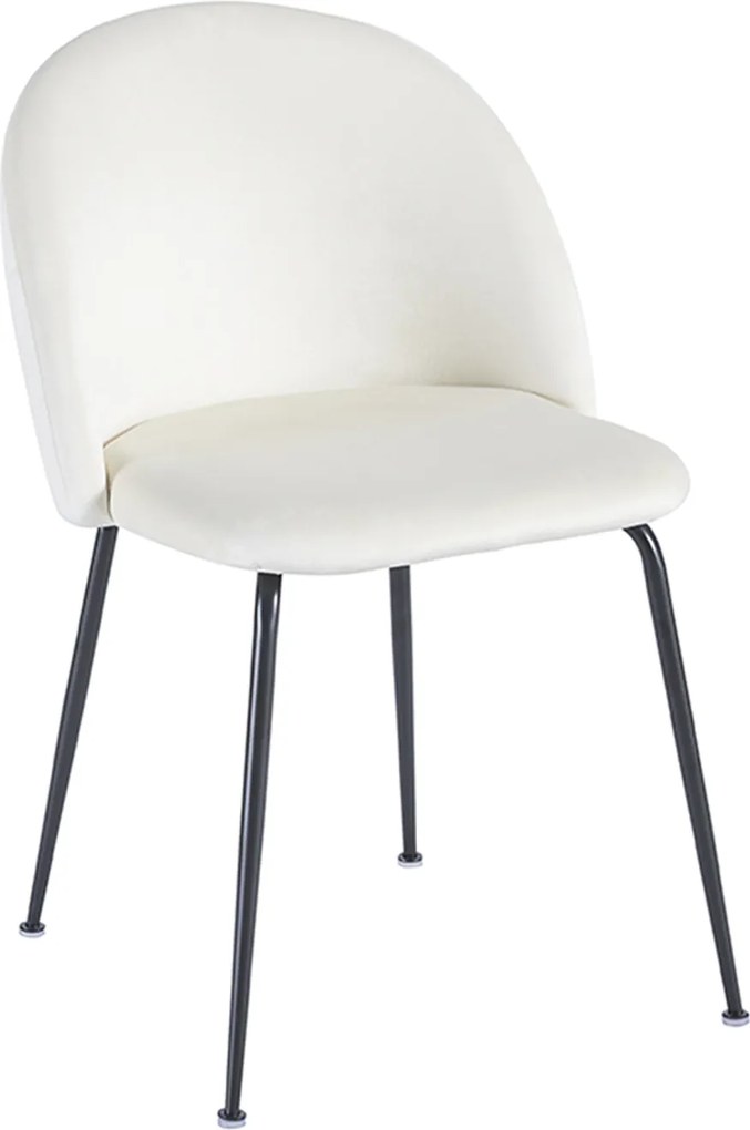 Set 4 Black Dalnia Fluwelen Stoelen