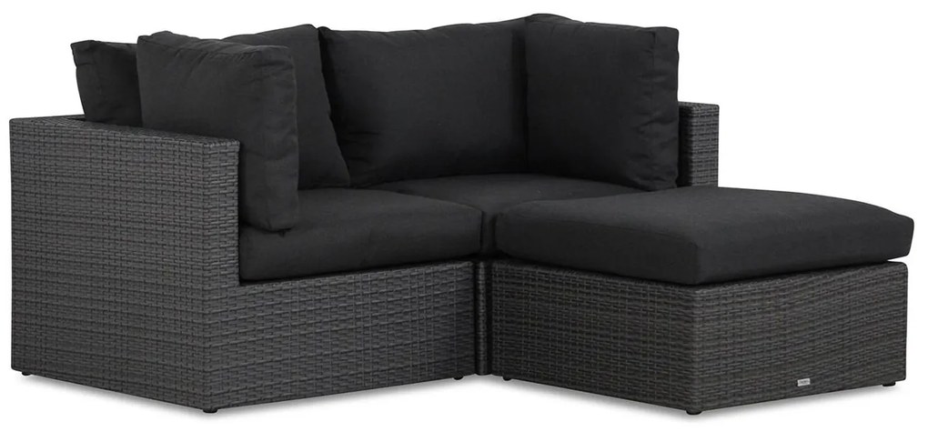 Chaise Loungeset 2 personen Wicker Grijs Garden Collections Houston