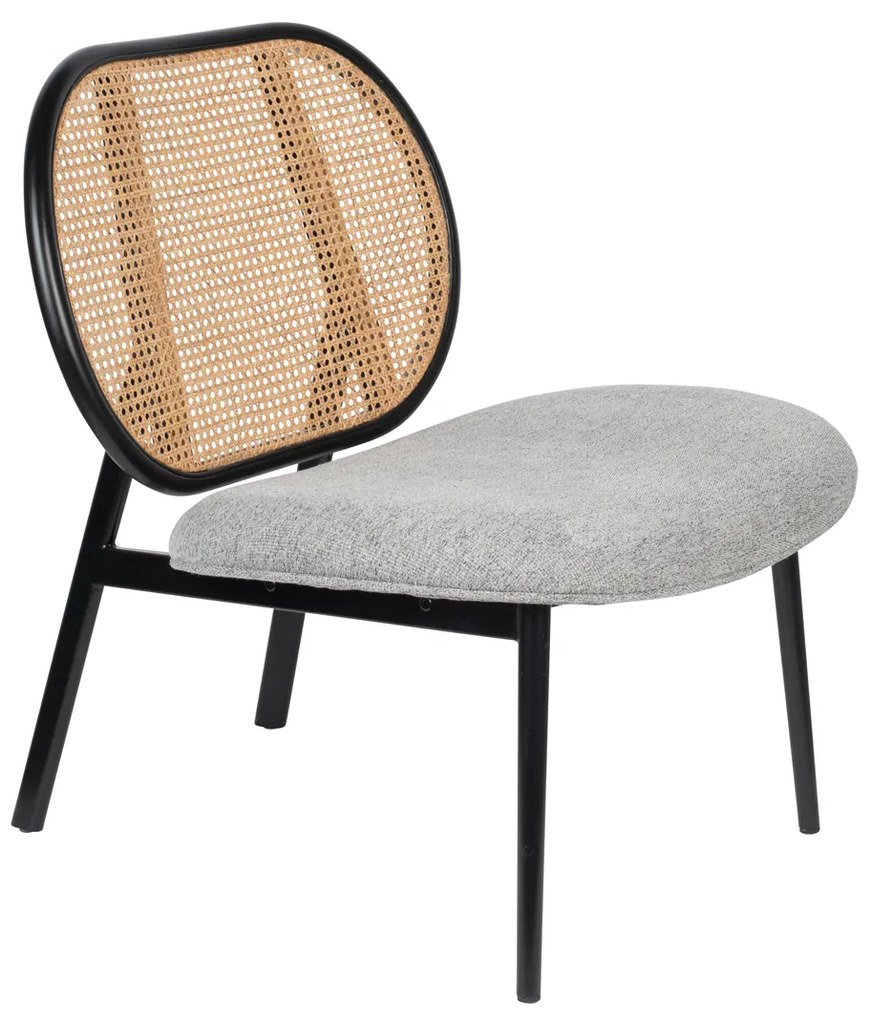 Zuiver Spike Webbing Retro Fauteuil Rotan Webbing Grijs