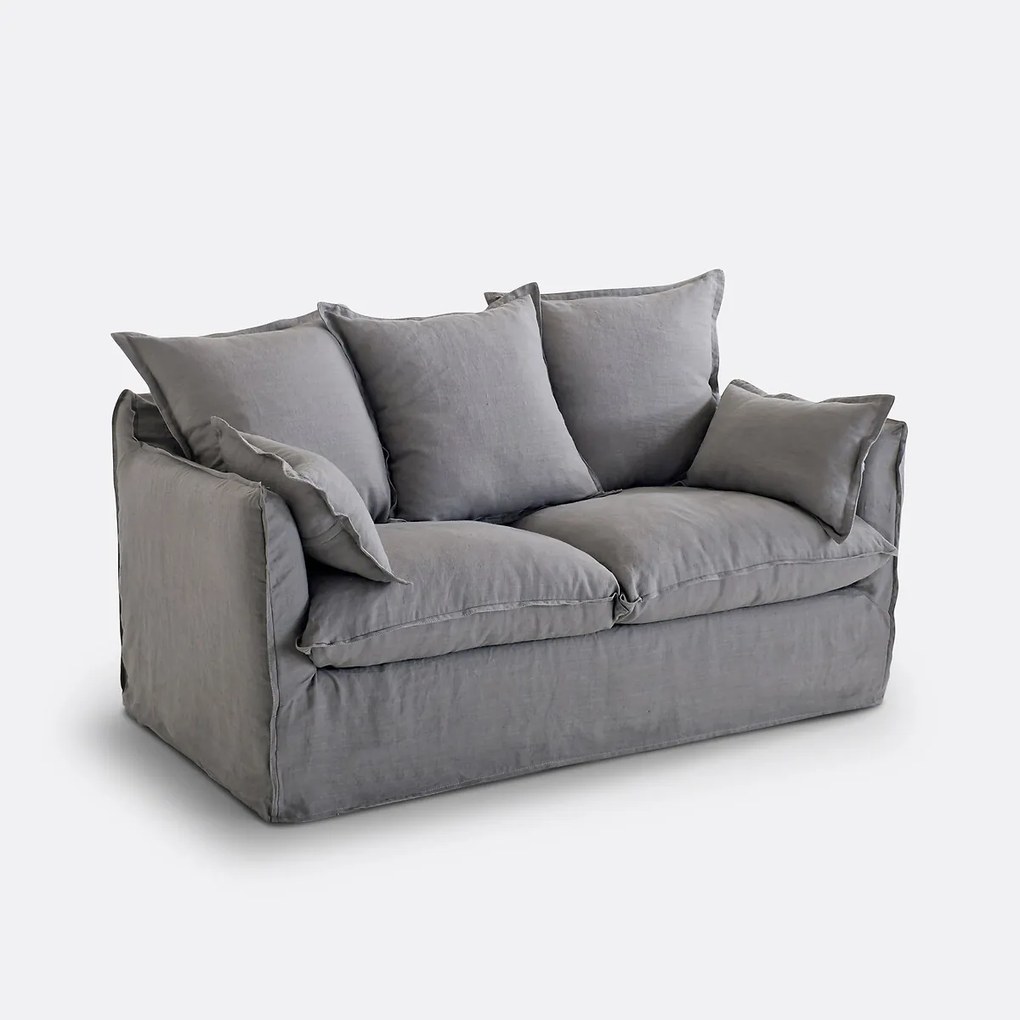 Bankhoes in gekreukt linnen Odna