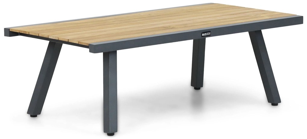 Stoel en Bank Loungeset 5 personen Aluminium/teak Grijs  Lifestyle Garden Furniture Marseille