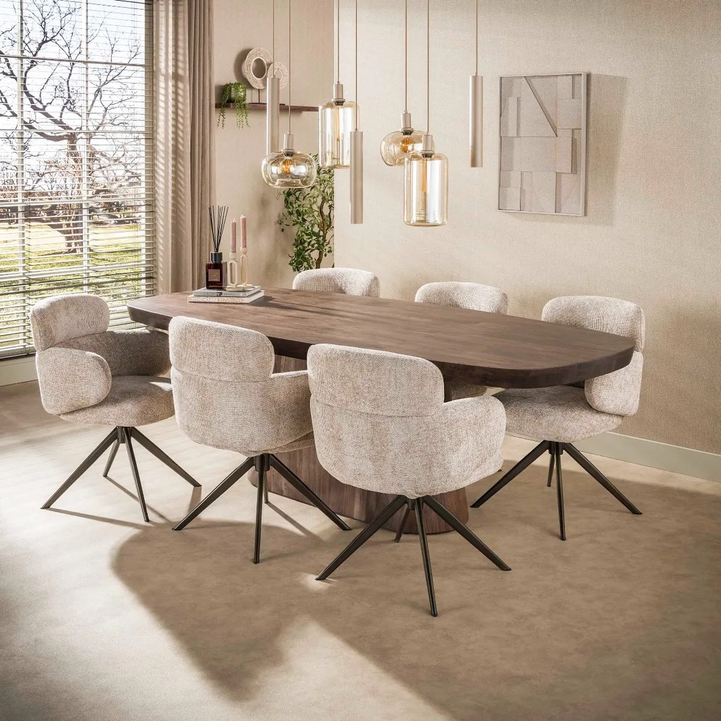 Eettafel Deens Ovaal 240 Cm - 240 X 105cm.
