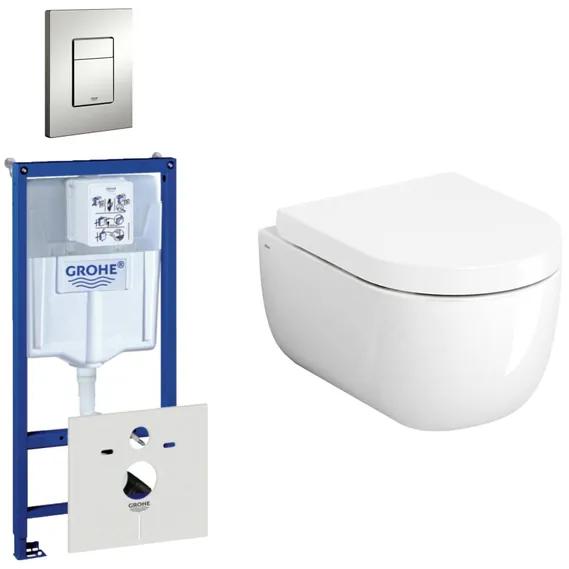 Clou Hammock Compact Toiletset - inbouwreservoir - wandtoilet - softclose - quickrelease - bedieningsplaat verticaal/horizontaal - mat chroom 0720002/0729205/sw106248/sw106250/