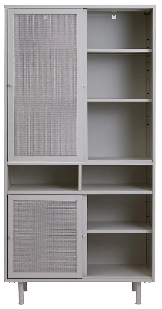Hoge Kast Van Metaal Greige - 90x40x180cm.