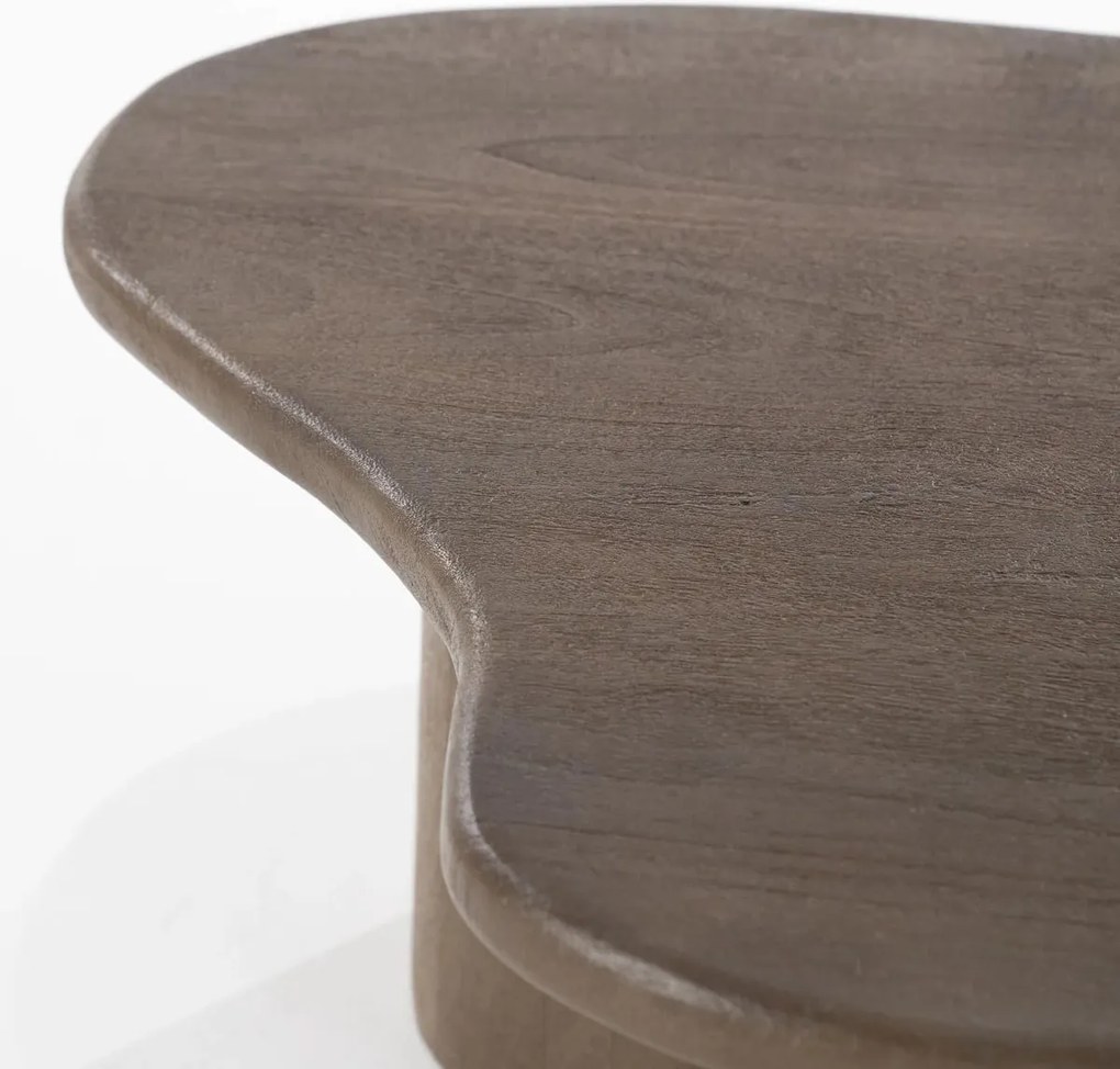Scandinavische Salontafel Set Mangohout Bruin - 75 X 75cm.