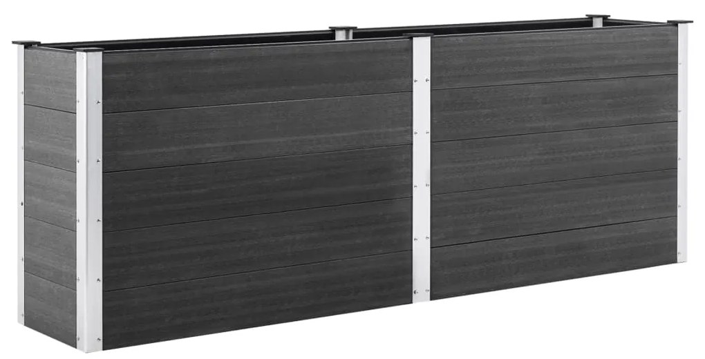 vidaXL Plantenbak verhoogd 250x100x91 cm HKC grijs