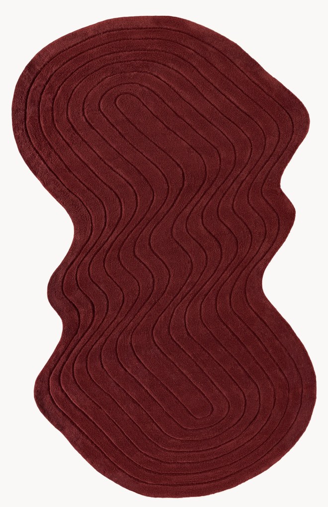 Handgetuft wollen vloerkleed Aliza in organische vorm