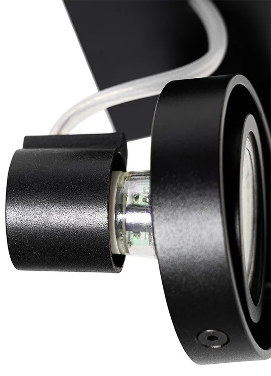 Moderne plafondspot zwart draai- en kantelbaar GU10 50mm - Master