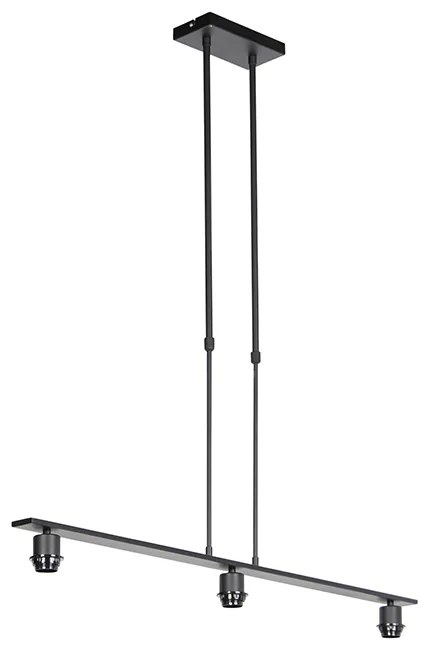 Hanglamp zwart zonder kap - Combi 3 Deluxe