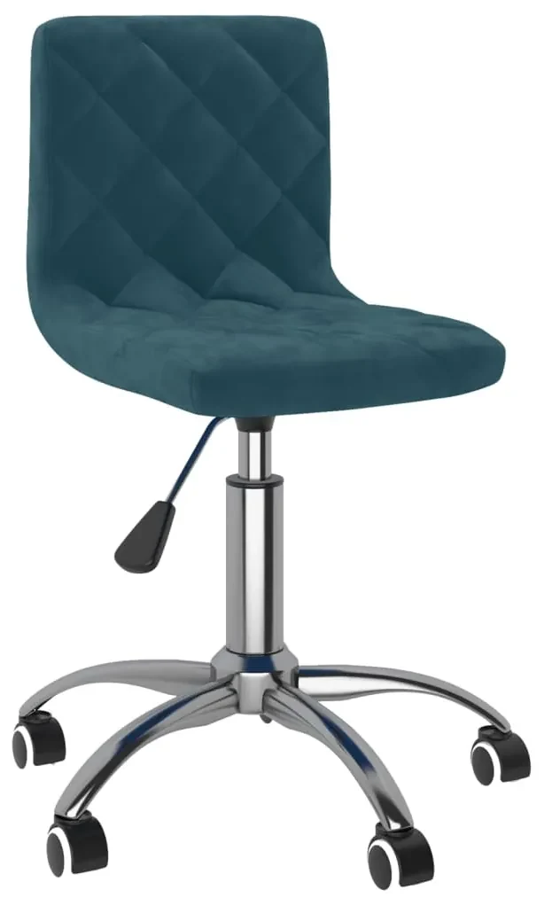 vidaXL Eetkamerstoelen draaibaar 4 st fluweel blauw