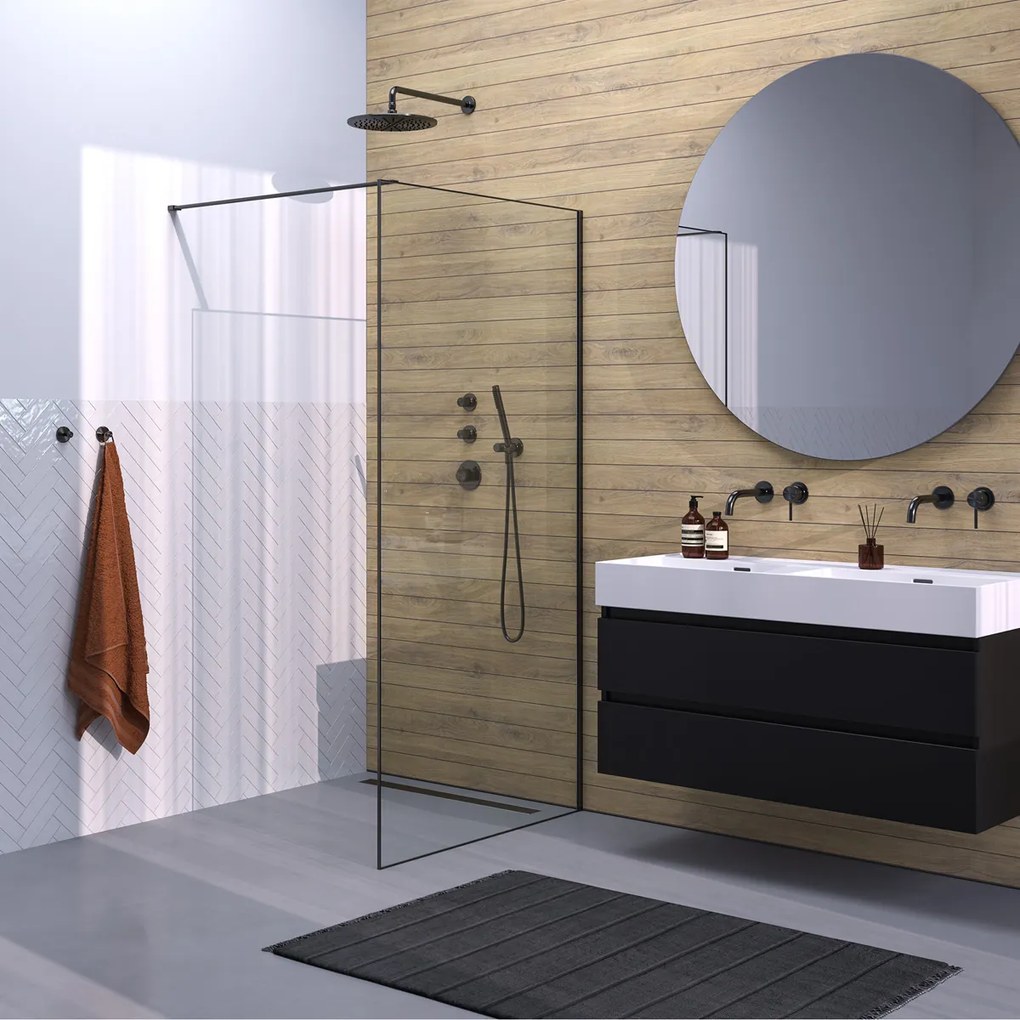 Brauer Season inloopdouche 100x200cm gunmetal