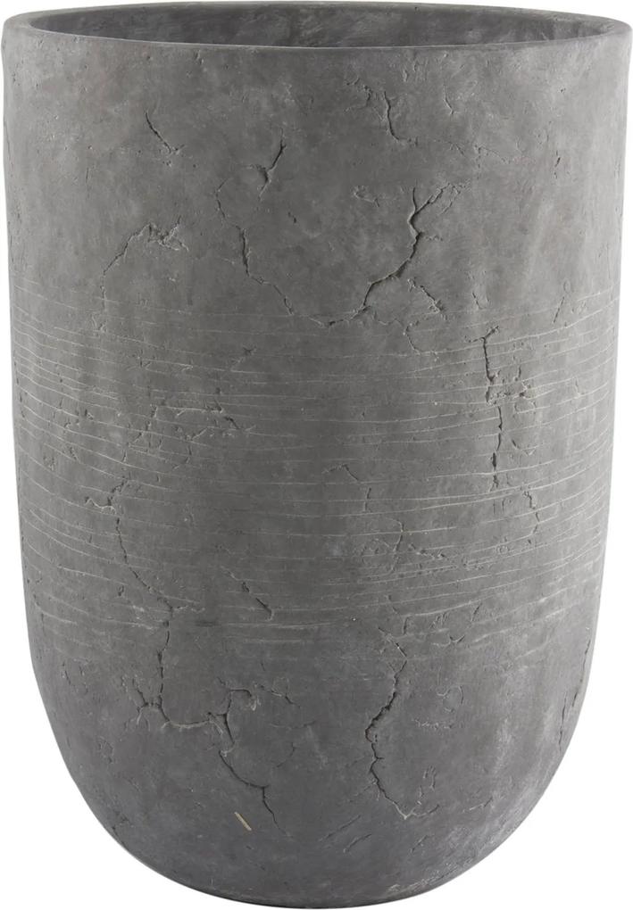 D&M | Bloempot Worthy lengte 50 cm x breedte 50 cm x hoogte 70 cm grijs bloempotten cement vazen & bloempotten decoratie | NADUVI outlet