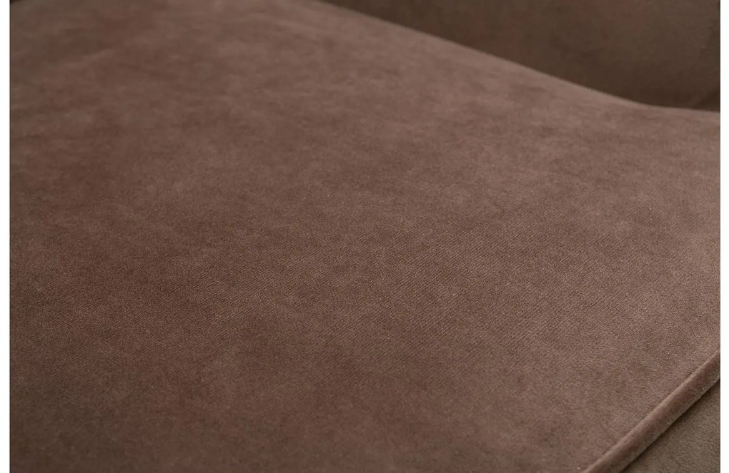 Goossens Eetkamerstoel Rob bruin velvet stof met armleuning, urban industrieel