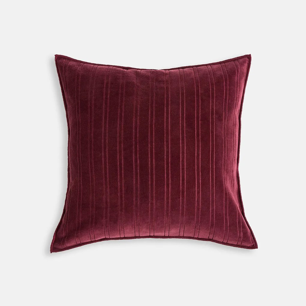 Kussenhoes 45 x 45 cm, fluweel met inkepingen, MILO