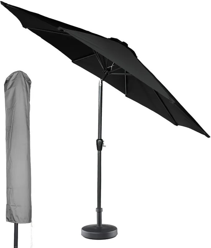 Ronde parasol met bijpassende parasolhoes - 300 cm rond - Black