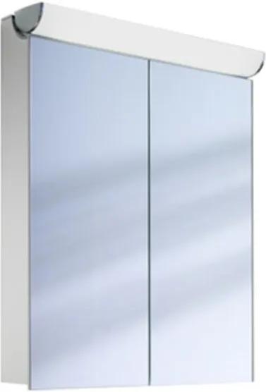 Schneider FaceLine spiegelkast met TL met 2 deuren 100x75.5x12cm aluminium 152.100