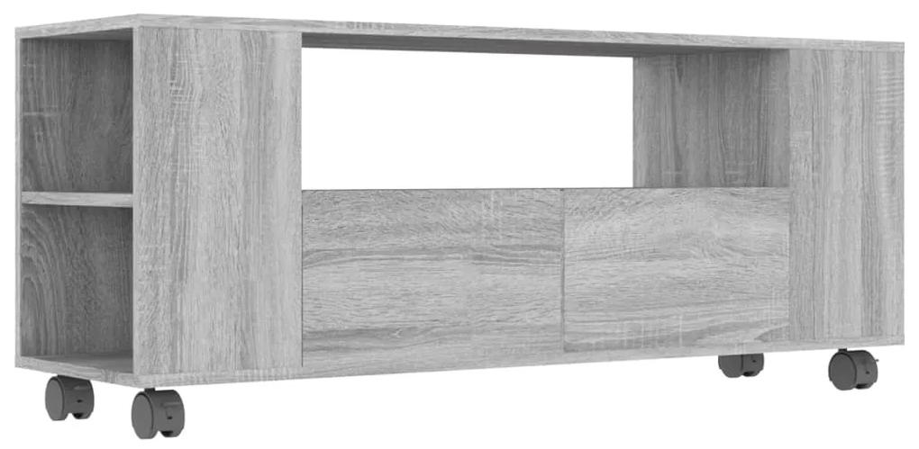 vidaXL Tv-meubel 120x35x43 cm bewerkt hout grijs sonoma eikenkleurig