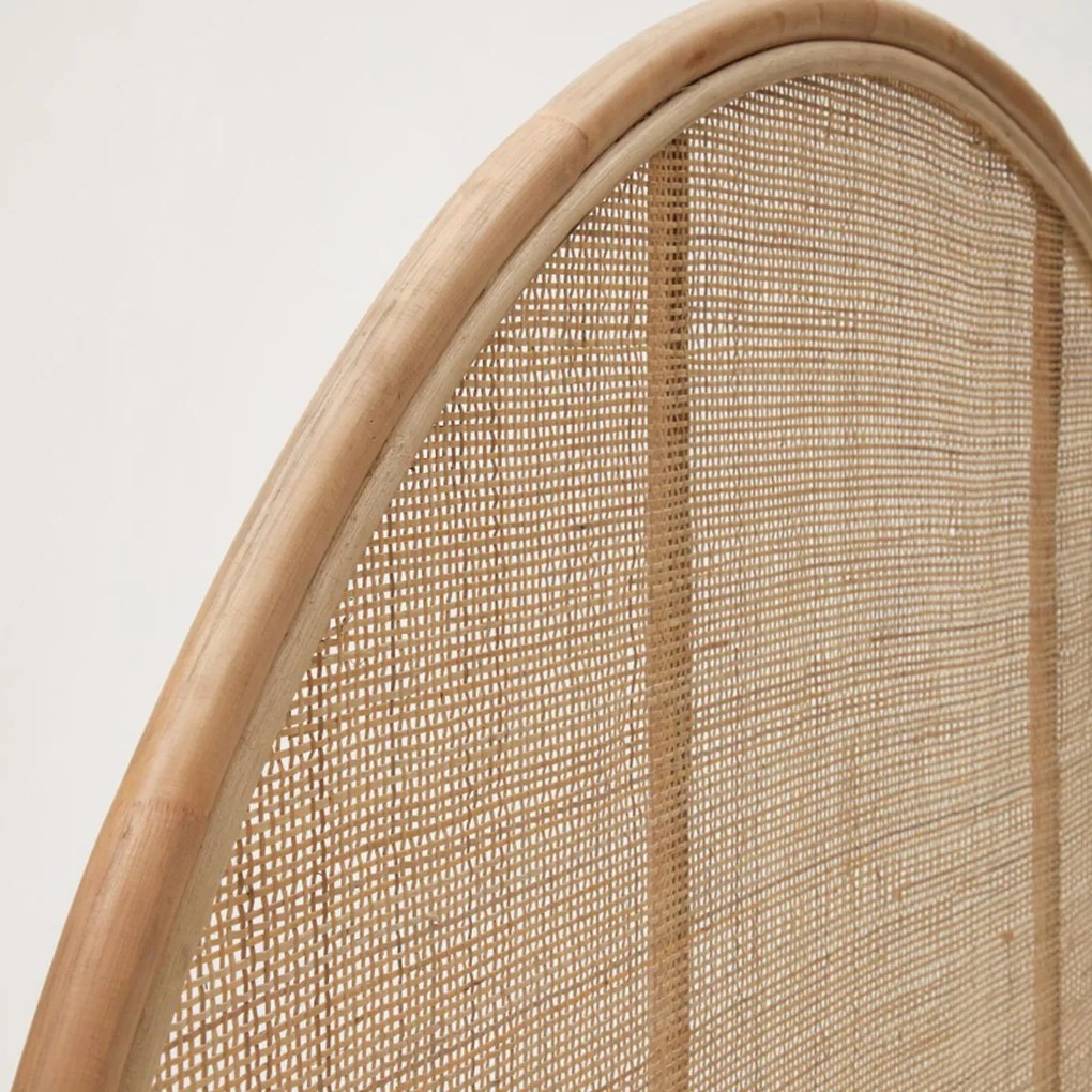 Kave Home Quiterie Round Rond Rotan Hoofdbord Naturel 150/160 Cm