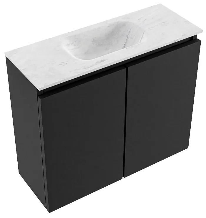 Mondiaz Ture DLux toiletmeubel 60cm urban met wastafel opalo midden zonder kraangat