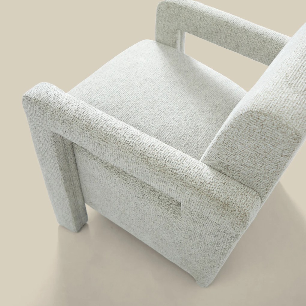 Japandi Fauteuil Creme Stof