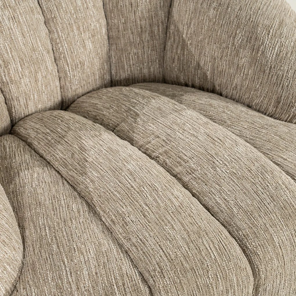 Schelpvormig Fauteuil Taupe