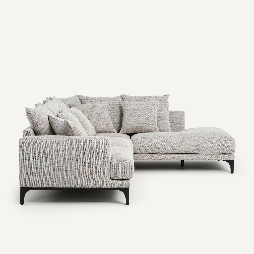 Hoekbank in gestippelde visgraatstof, ARMENTO