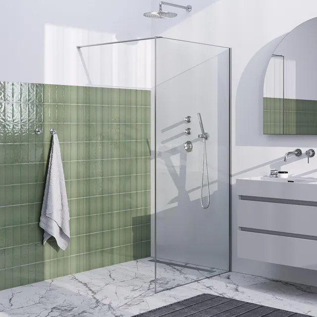 BRAUER Season Inloopdouche helder glas met frame 100x200cm - geborsteld RVS GS-SEID1H100200NG