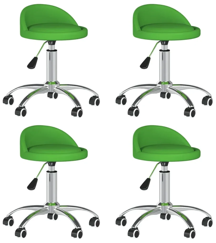 vidaXL Eetkamerstoelen draaibaar 4 st kunstleer groen
