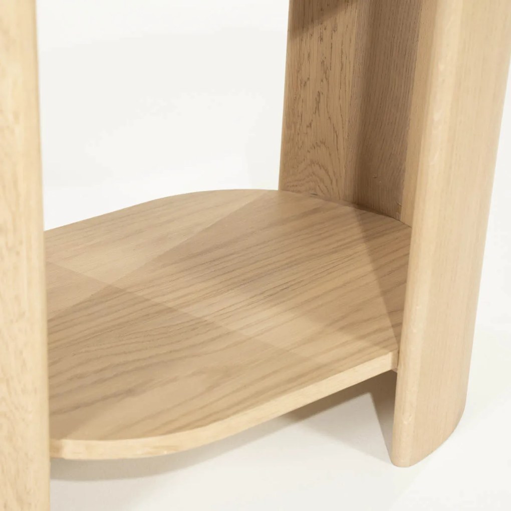 Eleonora Don Bijzettafel Eiken Met Wit Marmer - 50 X 35cm.