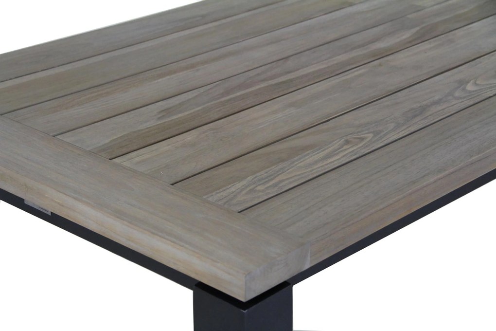 Tuinset 6 personen 230 cm Aluminium/wicker Grijs Santika Furniture Santika