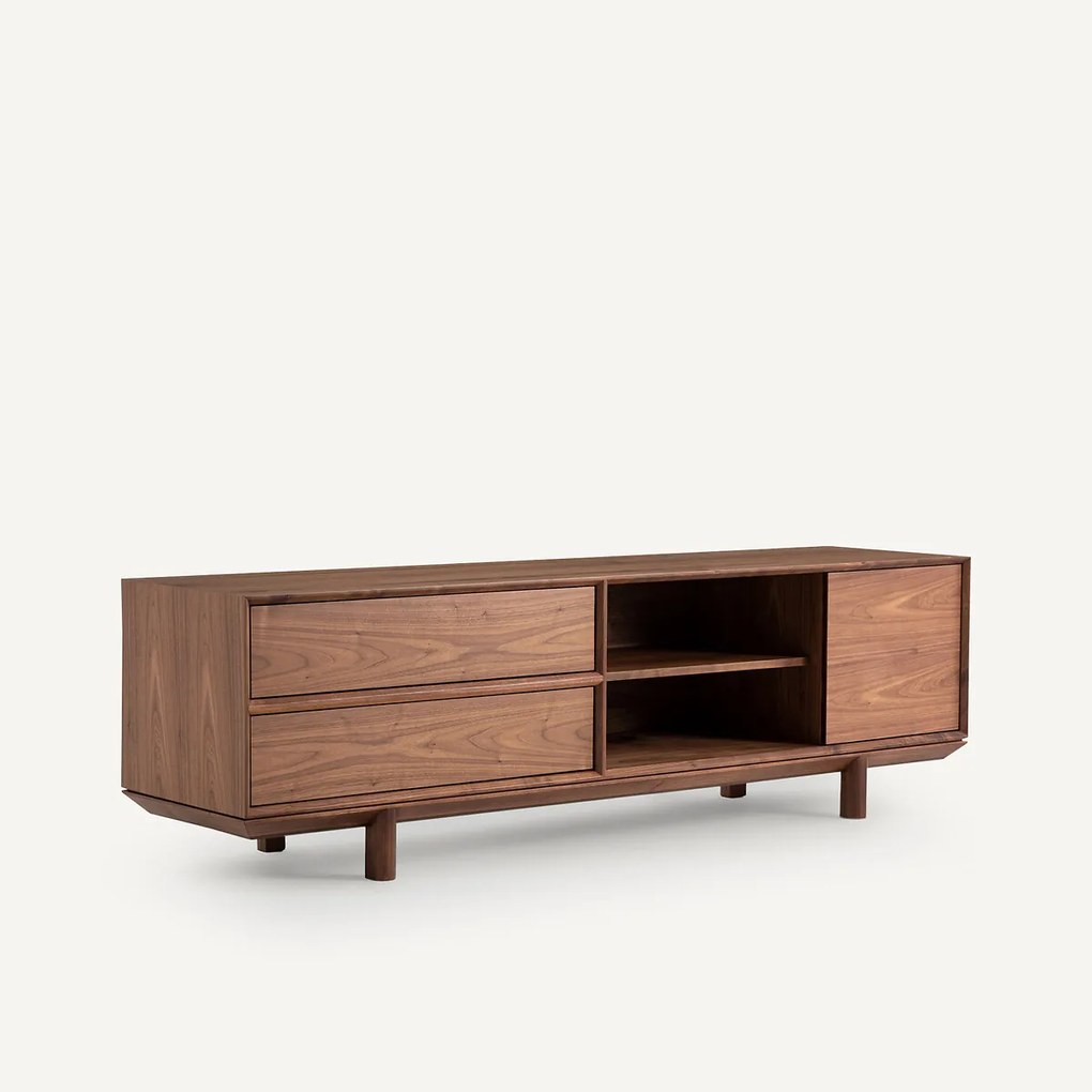 Tv-meubel, notenhout en fineer, GLORIA, ontwerp van Emmanuel Gallina