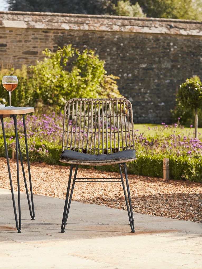 The Outsider Dining tuinstoel - Flamingo - Wicker - Aluminium - Zwart - The Outsider