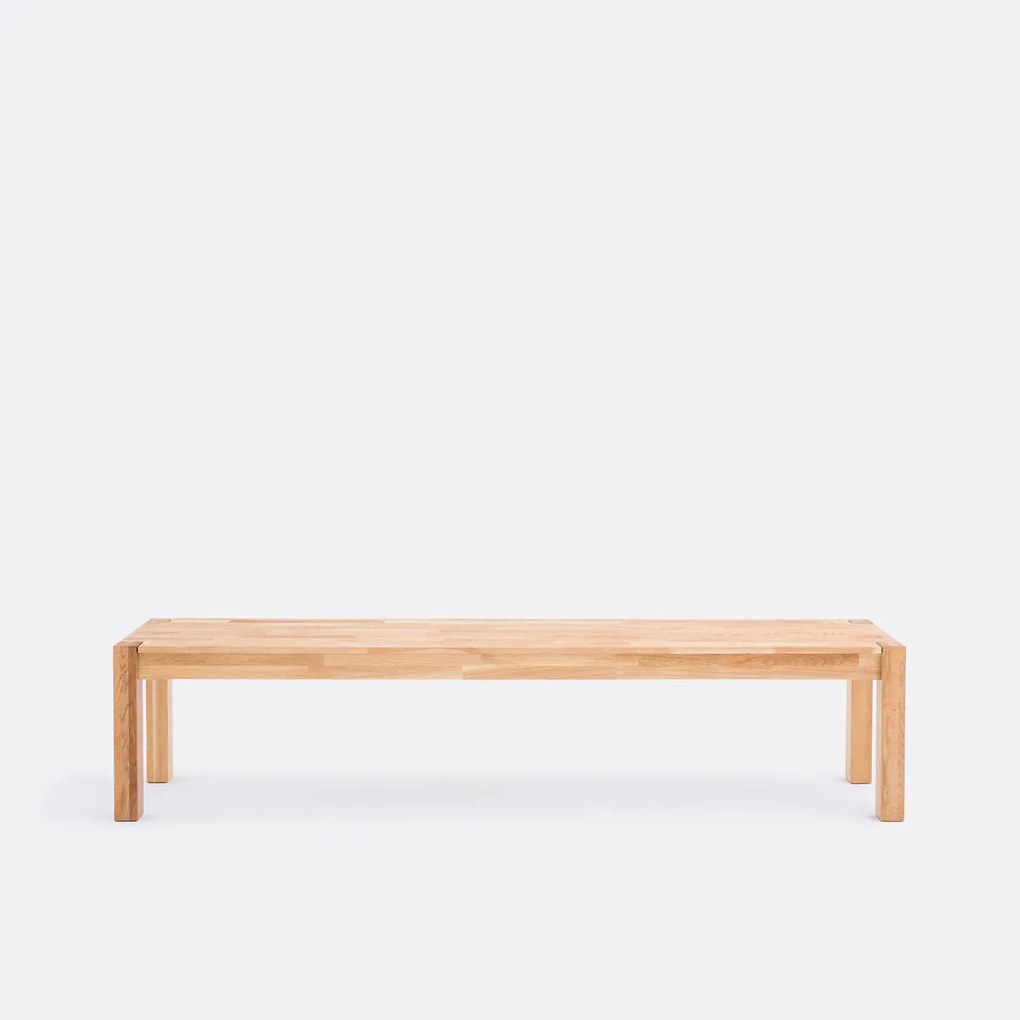 Zitbank in massief eik, L200 cm, Adélita