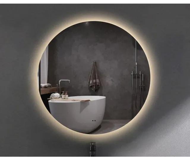 Adema Circle Badkamerspiegel - rond - diameter 80cm - indirecte LED verlichting - spiegelverwarming - infrarood schakelaar SW3-80